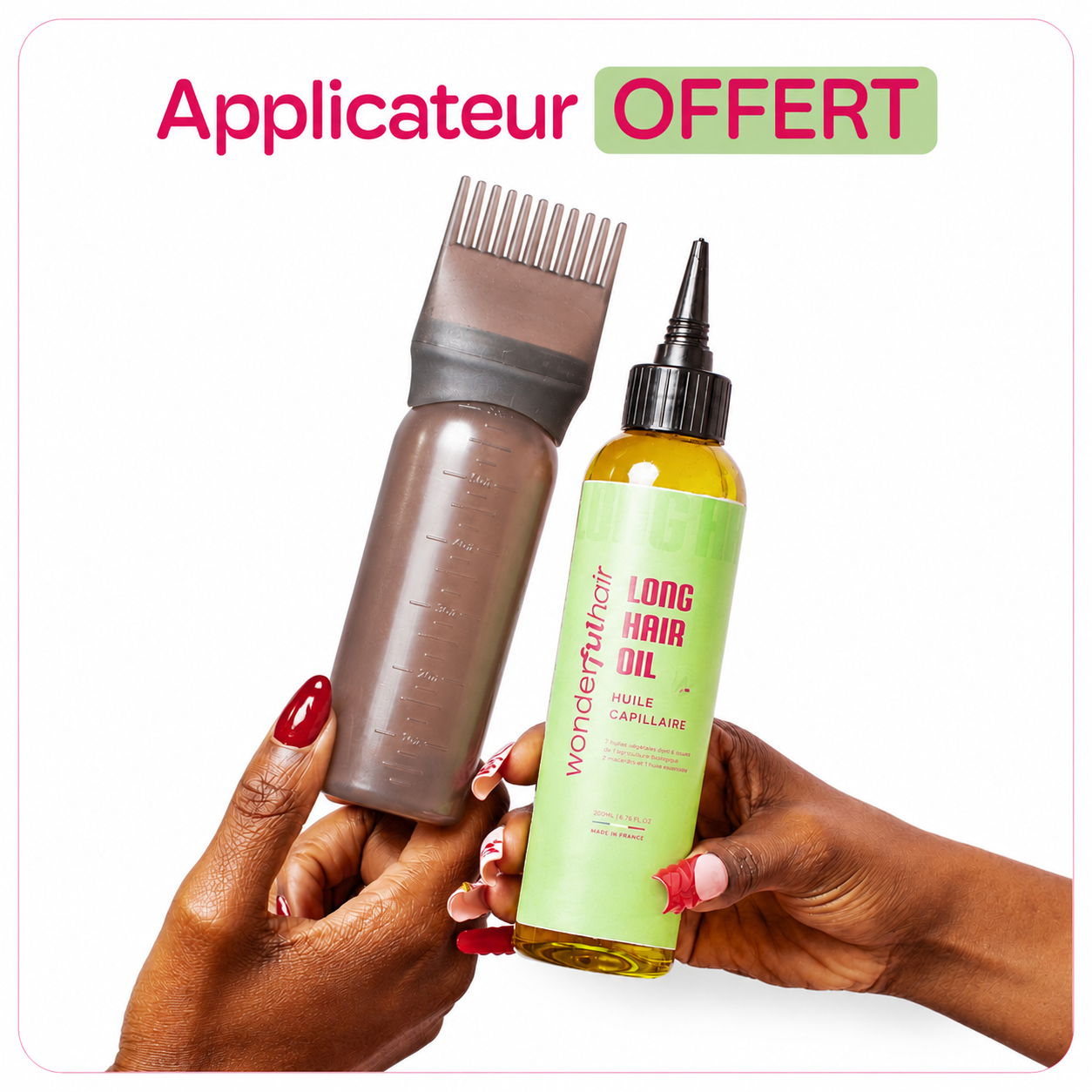 Huile nourrissante et pousse cheveux crépus - Élixir Long hair oil 200ml - Wonderful hair